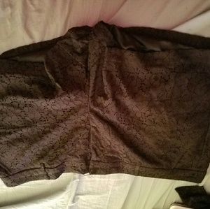 Black lace shorts